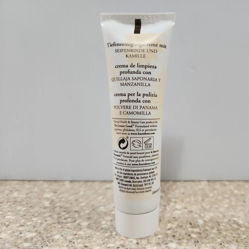 Burts Bees Deep Cleansing Cream Soap Bark Chamomile .75 oz Travel